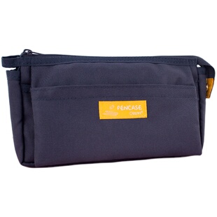 欧力益小学生简约笔袋大容量男孩子多功能文具铅笔盒多层分类儿童学习袋女孩初中三层文具袋涤纶双拉链收纳袋