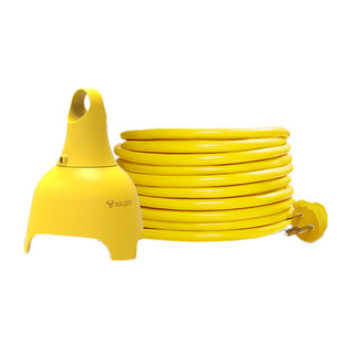 公牛插板带线电动车电瓶车充电延长线户外防水插线板插排插座20米