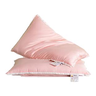 高端真丝蛋白桑蚕丝枕护颈椎低枕头一对软矮薄枕芯单人个整头儿童