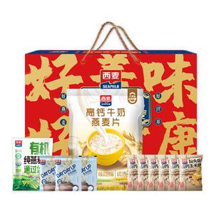 2箱48！年货西麦牛奶燕麦片猴头菇膳食营养