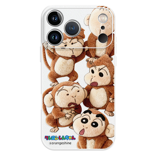 适用苹果17手机壳新款iphone17promax马猴蜡笔小新16超火13全包15pro高级感皮质16promax小羊皮套14女款紫色x