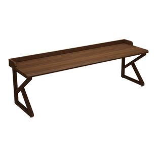 全实木双人书桌子加挡板中古风长条卧室床边家用简约学生电脑桌习