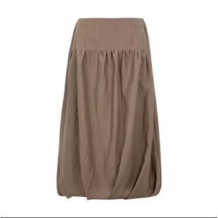 FUNNEL IN 花苞包臀半身裙春游裙长裙遮肉显瘦下摆不规则褶皱裙