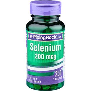 B250粒美国天然硒片补硒增强免疫力硒酵母硒元素非西麦双素麦芽硒