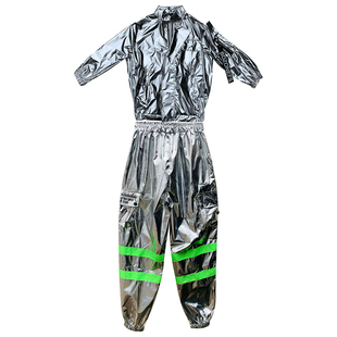 韩舞男女团演出服银色爵士舞服装hiphop街舞团体年会舞蹈表演套装