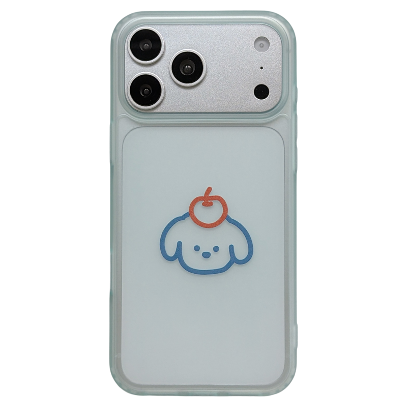 jze ins风半透磨砂线条小动物水果适用苹果17ProMax手机壳iphone16pro新款17女款15pro简约14全包防摔手机套