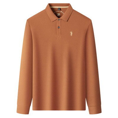 保罗男士全棉长袖polo衫