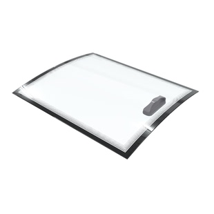 卧式冰柜弧形玻璃推拉门防雾隔热透明雪糕柜岛柜冷柜玻璃配件通用