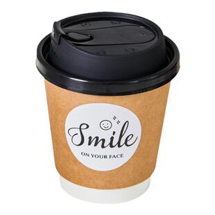 咖啡杯一次性带盖奶茶热饮打包杯加厚家用牛皮纸杯子外带定制商用