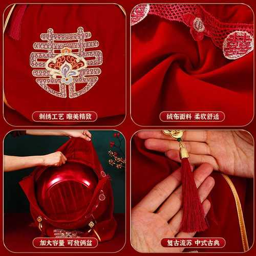 厂家直销结婚包袱皮包裹布大陪嫁新娘布用品婚庆包袱嫁妆红盆号包