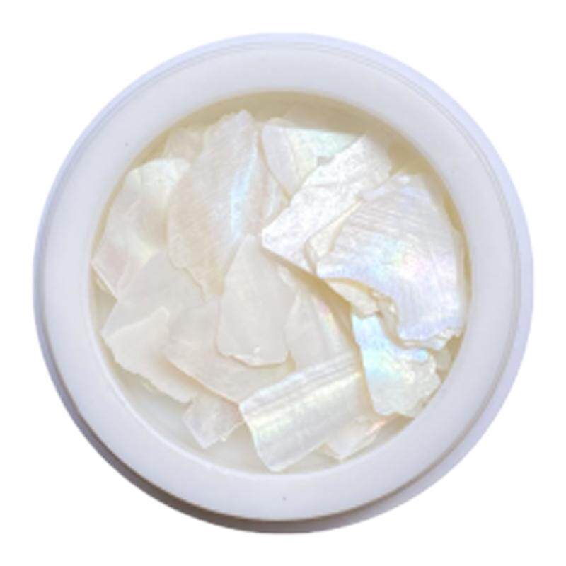 网红日式天然白色幻彩美甲饰品