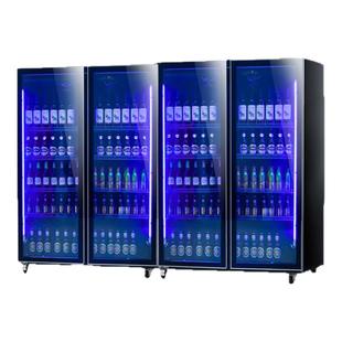 美凌霓虹商用饮料冷藏保鲜柜网红柜酒水展示柜啤酒柜酒吧三门冰柜