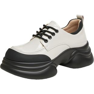 TATA他她厚底小皮鞋女松糕底单鞋女春季新款制服鞋JK鞋子CCJ03AM5