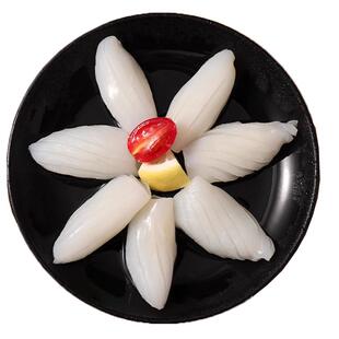 【实体店直发】刺身纹甲鱿鱼墨鱼片花枝卷即食文甲鱿鱼寿司切片
