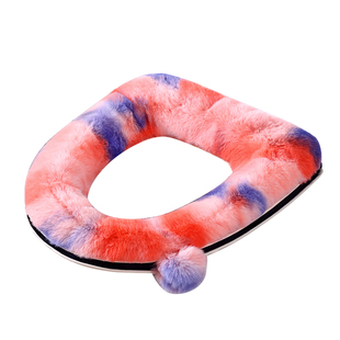 冬季马桶垫加厚网红家用长毛绒大号保暖马桶套U型拉链款v坐便器套