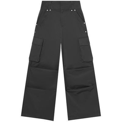 Eptison宽松高腰工装直筒裤