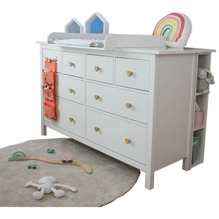 北欧ins实木儿童宝宝斗柜衣柜汉尼斯斗橱婴幼儿尿布台喂养护理台