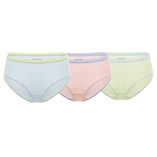 全棉时代女士纱布里裆抗菌内裤纯棉底档中腰三角内裤秋冬不夹臀