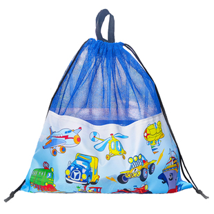 玩具收纳袋儿童抽绳束口网兜大容量积木卡片沙滩包分类整理神网兜