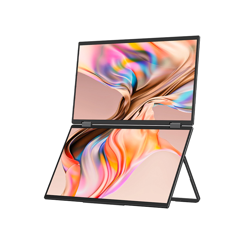雕塑家23.8英寸可折叠双屏显示器一体式电脑笔记本办公扩展屏