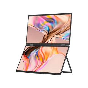 雕塑家23.8英寸可折叠双屏显示器一体式电脑笔记本办公扩展屏