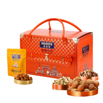美荻斯坚果1号鸿运当头3000g纯坚果礼盒高端进口礼盒过节送长辈
