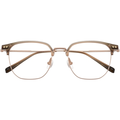 显白冷茶色！大框近视眼镜