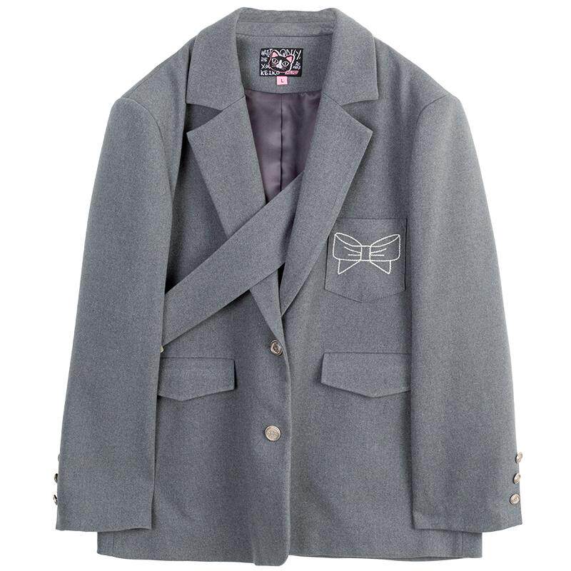 KEIKO格雷系休闲通勤西服套装