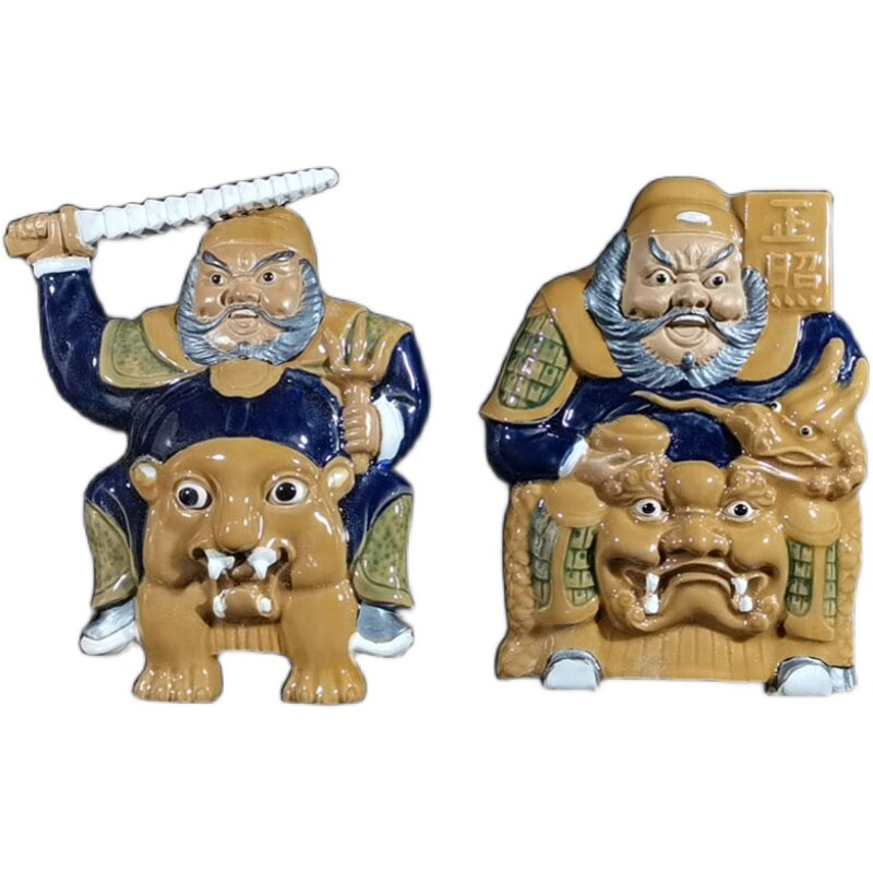陶瓷挂板门神石湾公仔招财挂饰