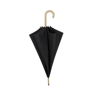 天黑黑日系天然竹柄小清新晴雨伞女英伦格子弯把长直柄自动伞