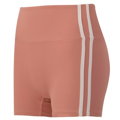 健身女孩高腰显瘦拼色运动短裤