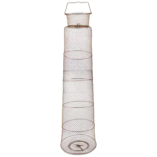 折叠钢丝鱼护鱼篓网兜海钓螃蟹金属鱼笼不锈钢黄辣丁便携钓鱼用品