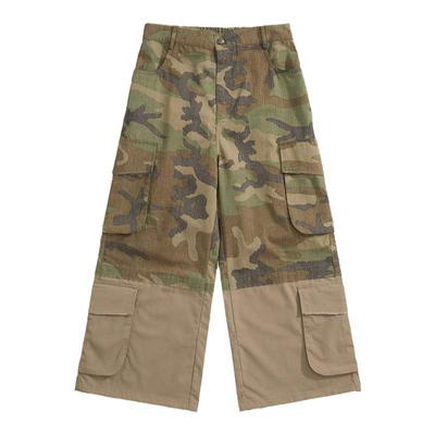 POH假两层多口袋机车休闲阔腿裤