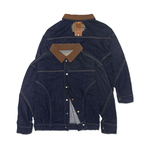 离开地球前2025秋冬艺术家联名刺绣扣情侣牛仔外套男款潮牌高级感