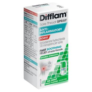澳大利亚直邮Difflam 强效消炎喉咙舒缓喷雾无糖 15ml/瓶