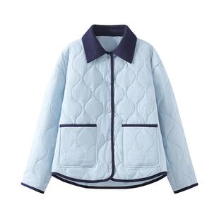 班尼路S&K系列翻领棉服外套女款2025冬季新款小个子加厚保暖棉衣Q