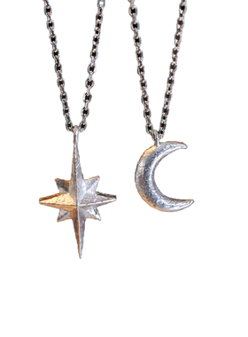 日暮里男女足银手工吊坠情侣项链