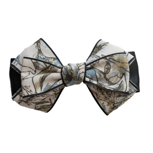 复古国风水墨蝴蝶结发夹女森系新款后脑勺弹簧夹马尾夹半扎发顶夹