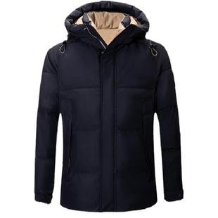 鼎铜羽绒服男连帽立领中年男士冬季高端商务羽绒内胆男款加厚短款