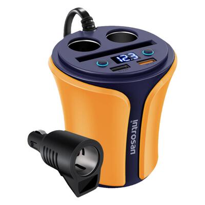 一拖三杯架转换多功能车载充电器