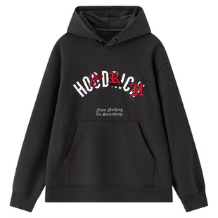 HOODRICH彩色立体刺绣连帽卫衣潮牌休闲百搭秋季情侣帽衫外套