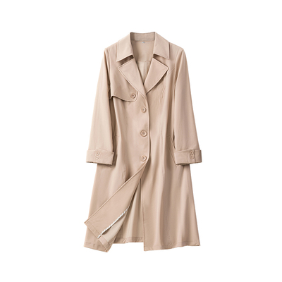 七分袖中长款通勤外套女风衣大衣