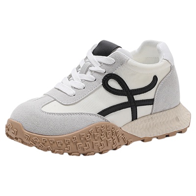 厚底德训鞋小个子内增高小白鞋女2025秋冬新款运动休闲加绒阿甘鞋