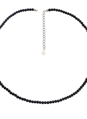 纯银切面天然海蓝宝天河石锁骨链