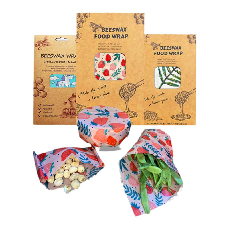 新款蜂蜡布保鲜布水果包装环保蜜蜡可重复使用代替塑料膜冷藏冰箱