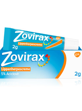 德国zovirax疱疹膏冷疮膏口腔溃疡上火起泡烂嘴角鹅口疮软管2g