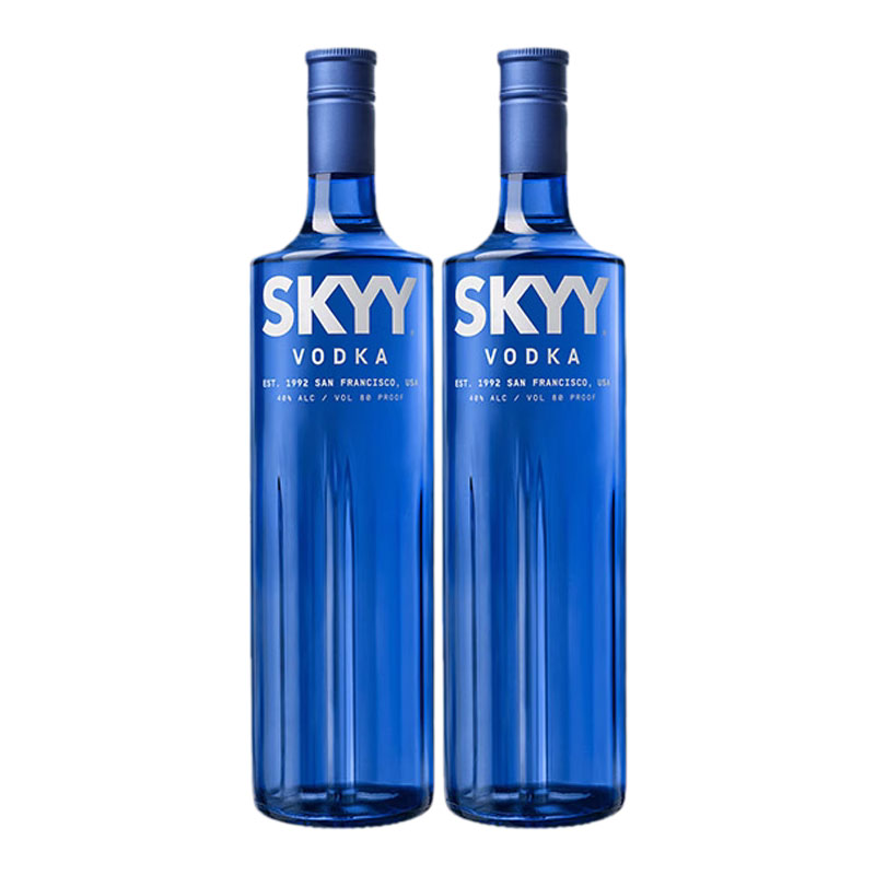 深蓝特调750ml蓝天原味伏特加SKYYvodka基酒组合配制酒进口洋酒