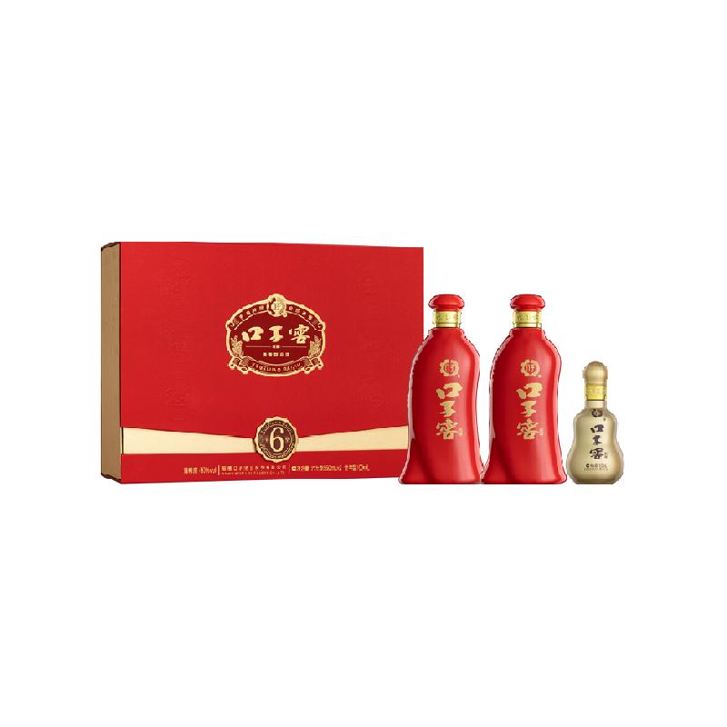 口子窖6年型礼盒50度550ml*2瓶六年型安徽兼香白酒聚会婚宴宴请