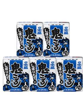 全日空 日本原装进口日本盛鬼醉鬼杀初榨砖型纸盒清酒生酒180ml*5