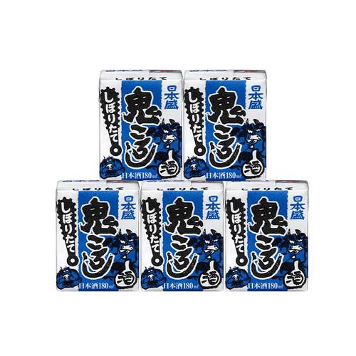 全日空 日本原装进口日本盛鬼醉鬼杀初榨砖型纸盒清酒生酒180ml*5